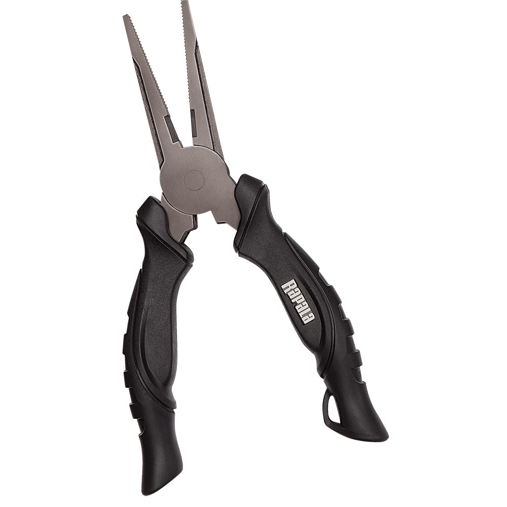 Rapala 6-inch Super Stainless Steel Fishing Pliers with ergonomic grip handles and side cutter