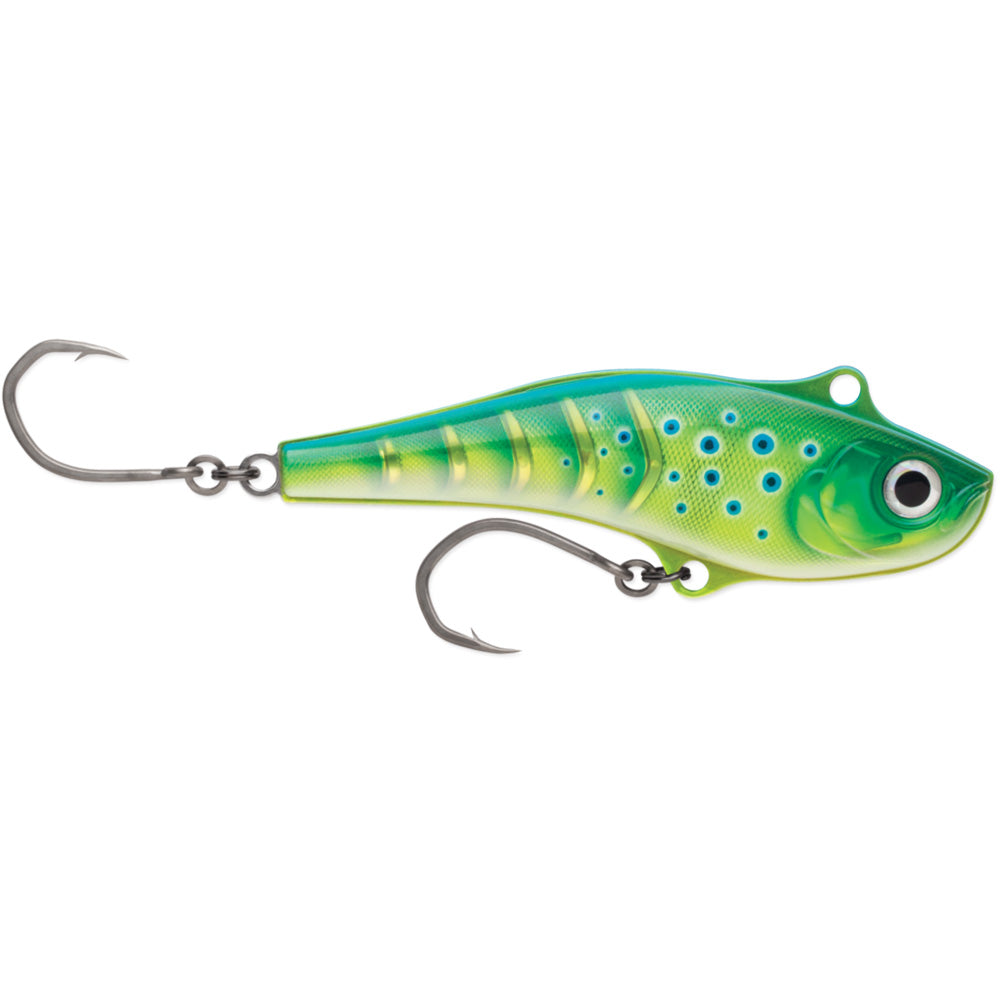 Rapala Sarda 22 saltwater trolling lure in Dorado color, 7 inch stainless steel, 7 oz with VMC TechSet hooks