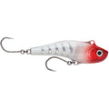 Rapala Sarda 22 Red Head UV 7-inch stainless steel saltwater trolling lure with VMC TechSet hooks