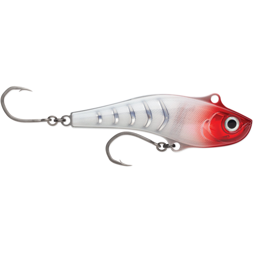 Rapala Sarda 22 Red Head UV 7-inch stainless steel saltwater trolling lure with VMC TechSet hooks