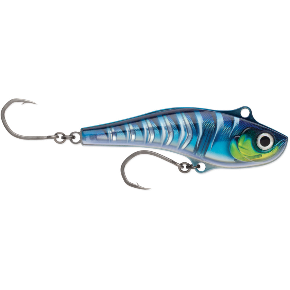 Rapala Sarda 22 Wahoo UV 7-inch stainless steel saltwater trolling lure with VMC TechSet hooks