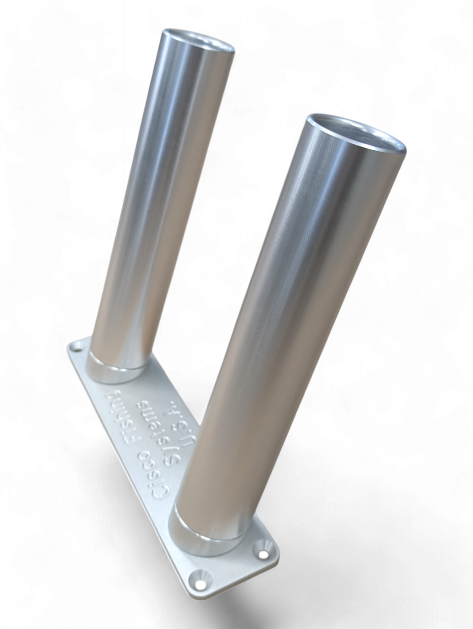 Cisco Stationary Rod Storage Rack in silver anodized aluminum, 2 to 12 rod capacity with 6.75-inch spacing