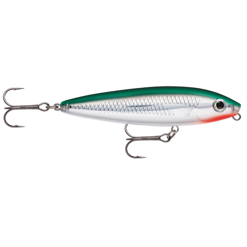 Rapala Skitter Walk 08 Green Mullet topwater lure 3-1/8 inch 7/16 oz VMC black nickel hooks