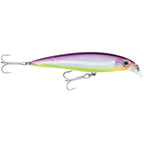 Rapala X-Rap Saltwater 4 inch Purple Chartreuse suspending fishing lure with VMC Perma Steel hooks