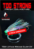 Ice Strong Outdoors - Too Strong Premium Trolling Flies - 3 Pack Unrigged
