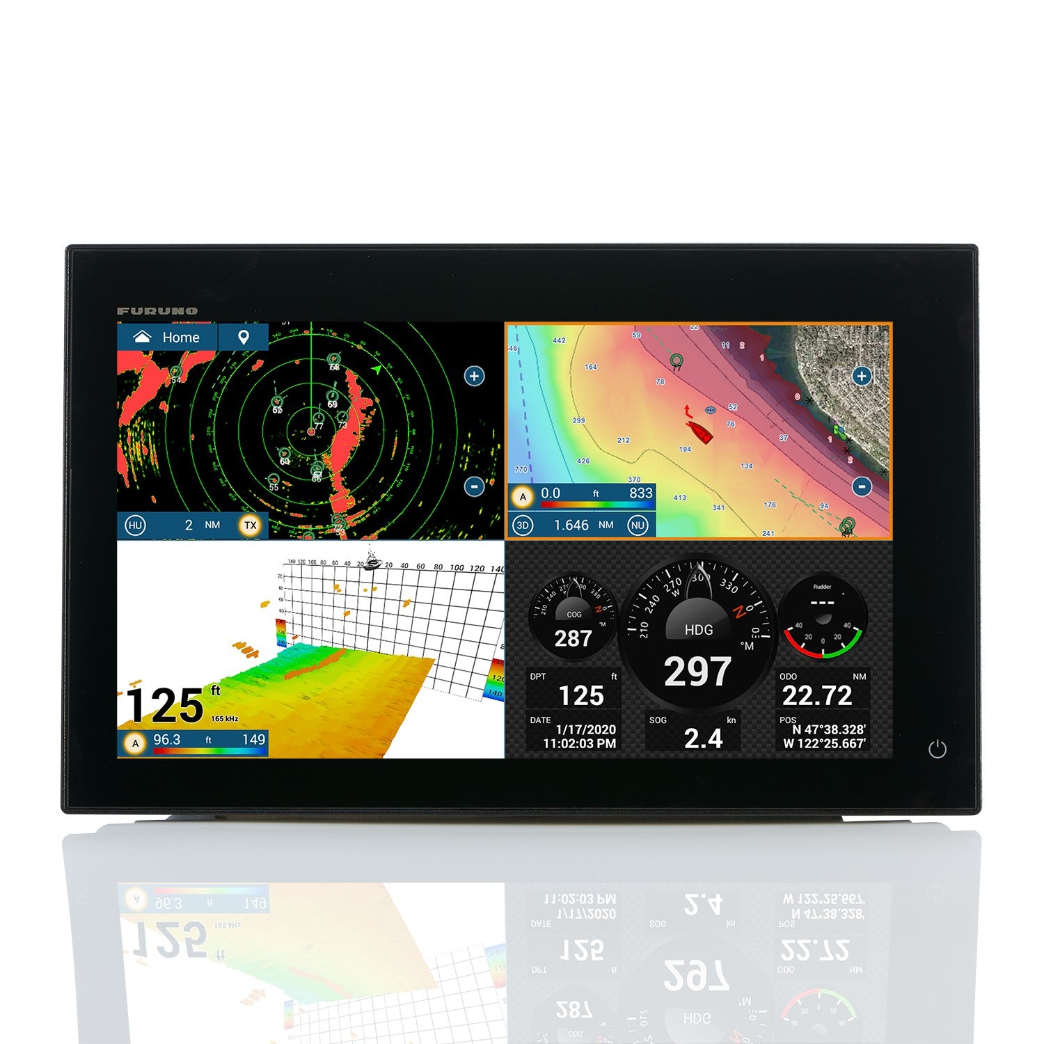 Furuno NavNet TZtouch3 16" MFD w/1kW Dual Channel CHIRP™ Sounder & Internal GPS