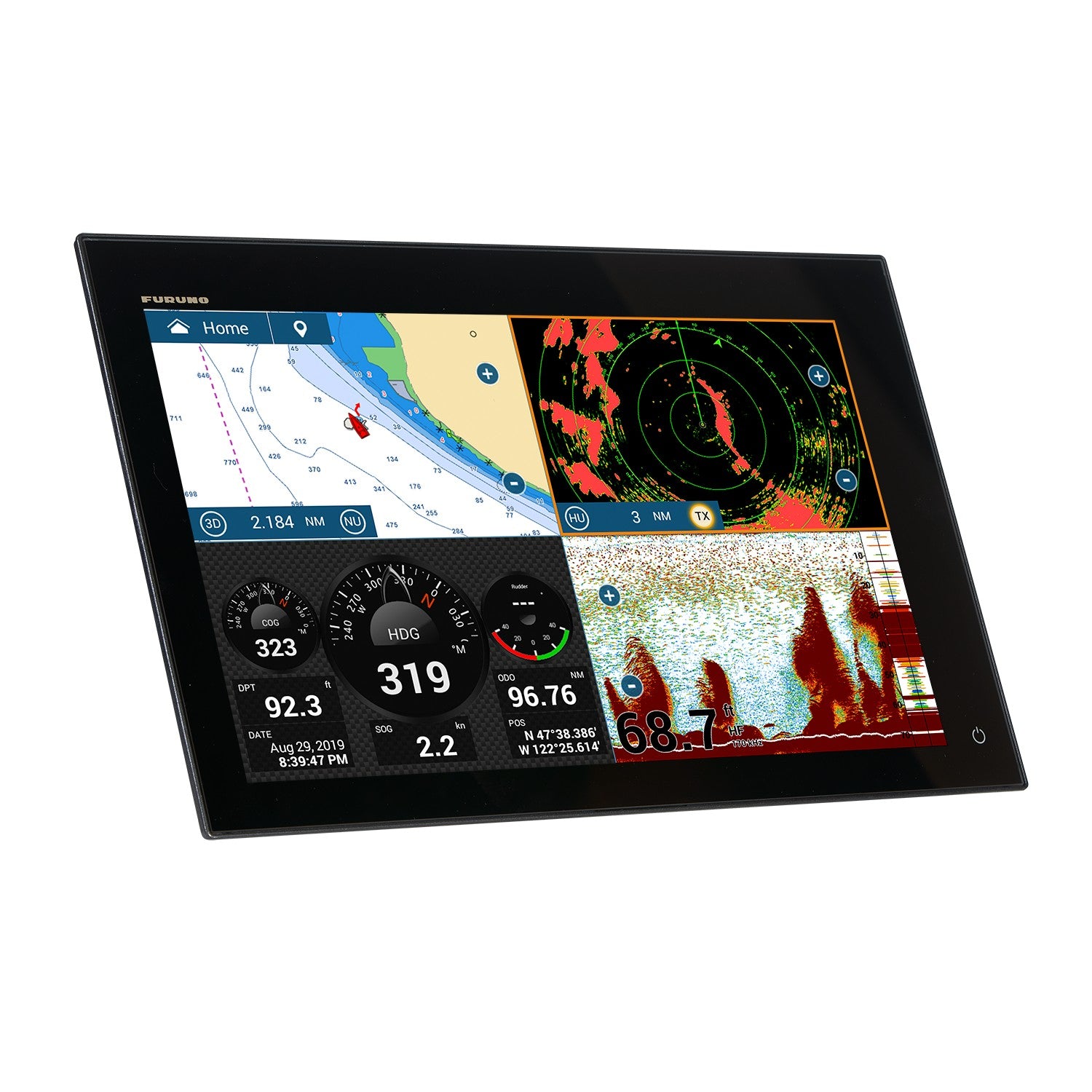 Furuno NavNet TZtouch3 19" MFD w/1kW Dual Channel CHIRP™ Sounder