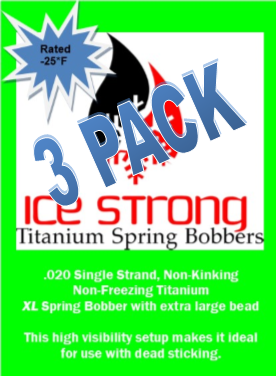 Ice Strong Outdoors - Titanium Spring Bobber 3-Pack XL