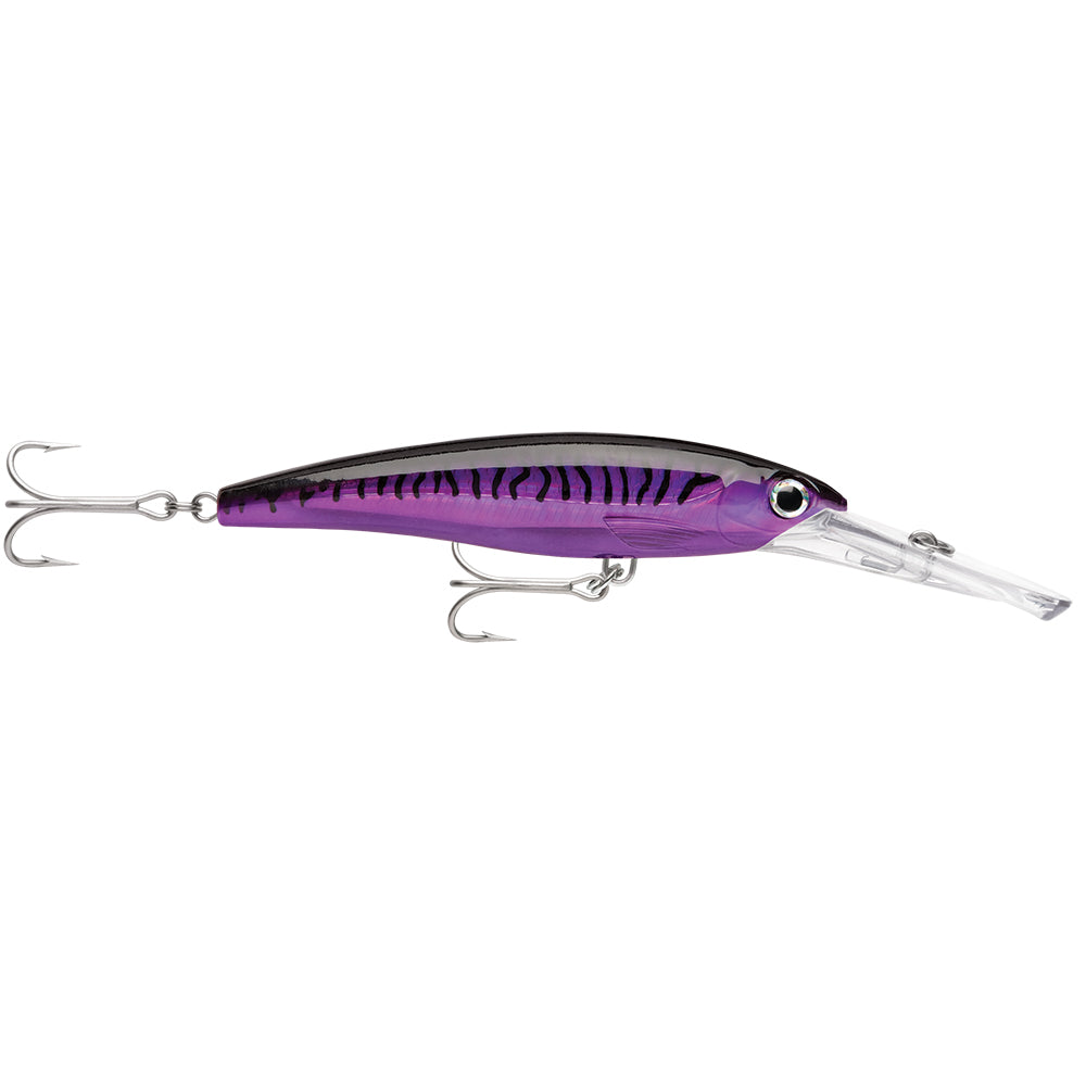 Rapala X-Rap Magnum 15 Purple Mackerel deep diving trolling lure with holographic body and VMC hooks
