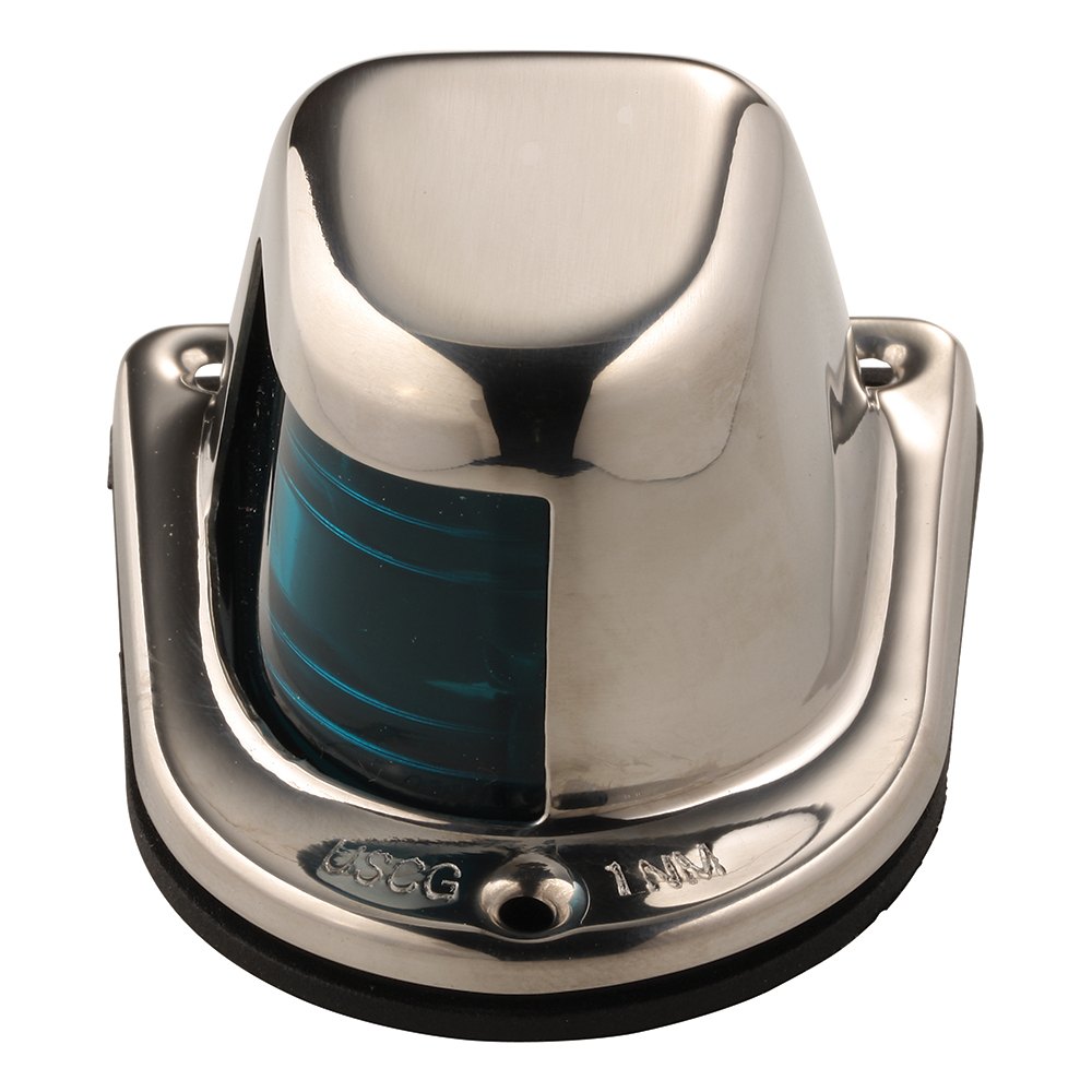 Attwood 1-Mile Deck Mount, Green Sidelight - 12V