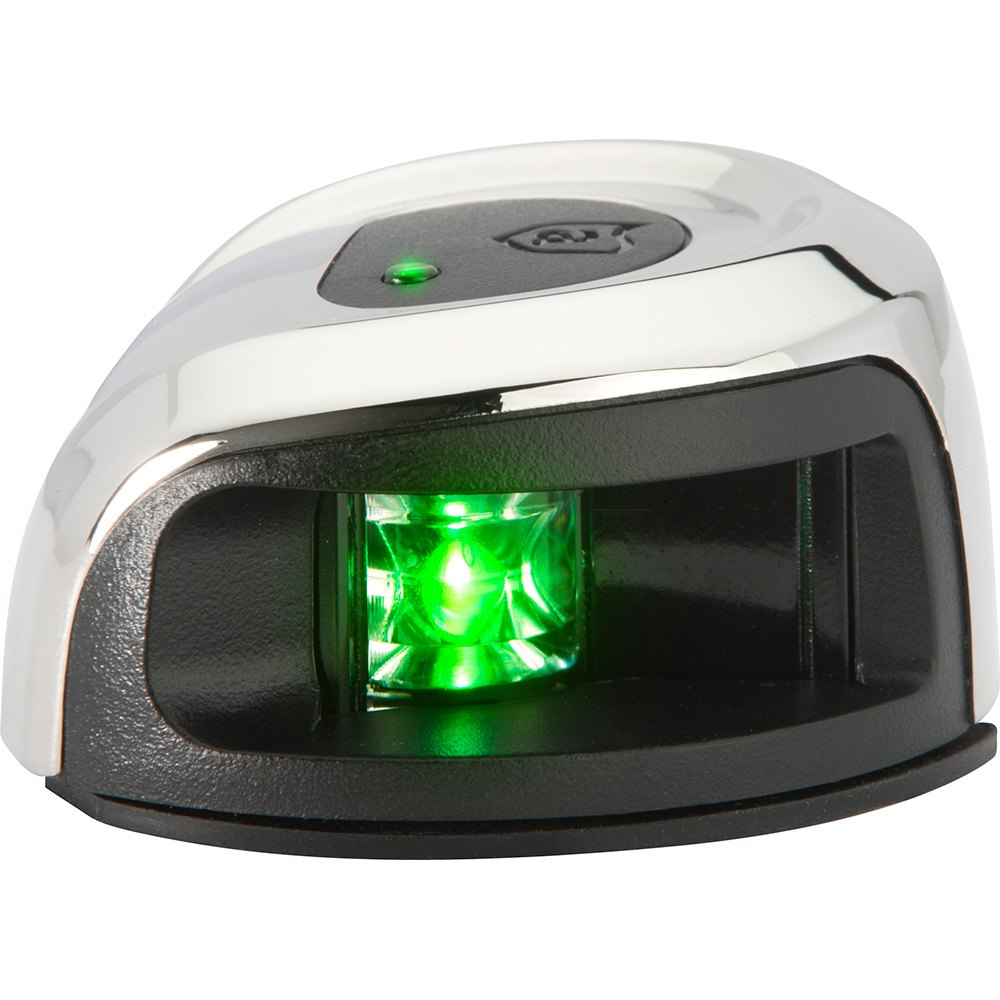 Attwood LightArmor Deck Mount Navigation Light - Stainless Steel - Starboard (green)