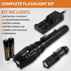 Solaray ZX-1XL 18650 LED Tactical Flashlight Kit
