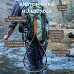 Blue Line Wide - Bamboo Fly Fishing Landing Net/Hand Net