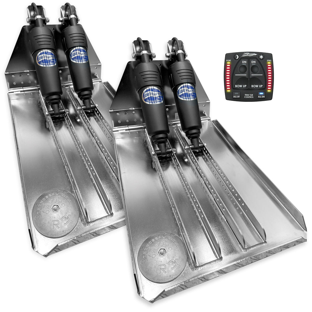 Bennett Marine BOLT 14x23 Dual Electric Trim Tab System w/One Box Indication Unit