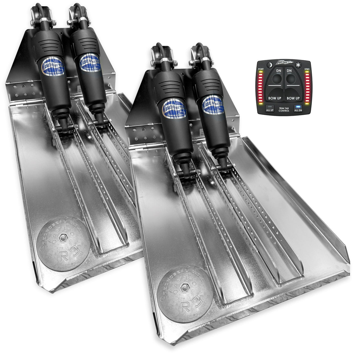 Bennett Marine BOLT 14x23 Dual Electric Trim Tab System w/One Box Indication Unit