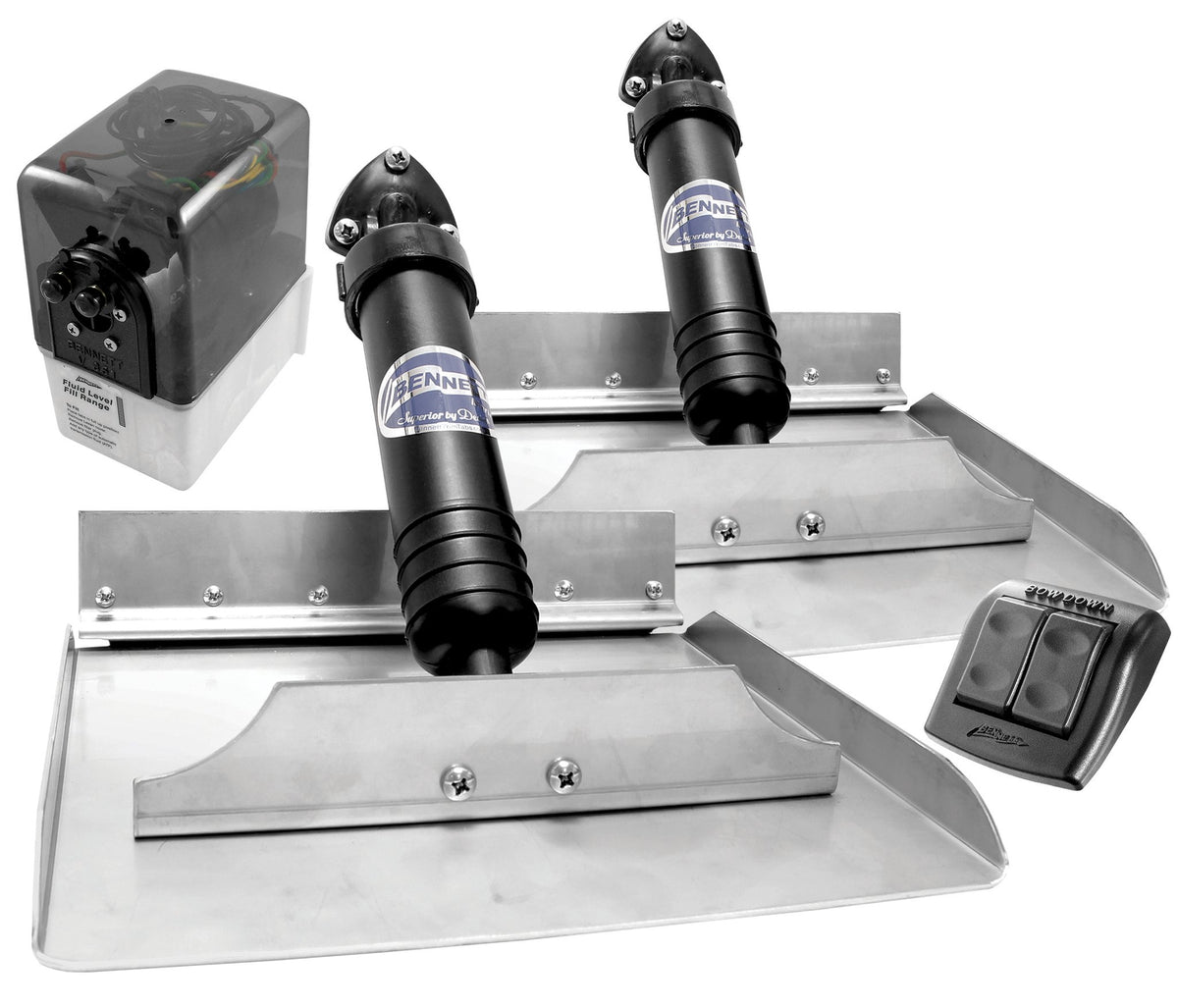 Bennett Trim Tab Kit 12" x 12" w/Euro Rocker Switch