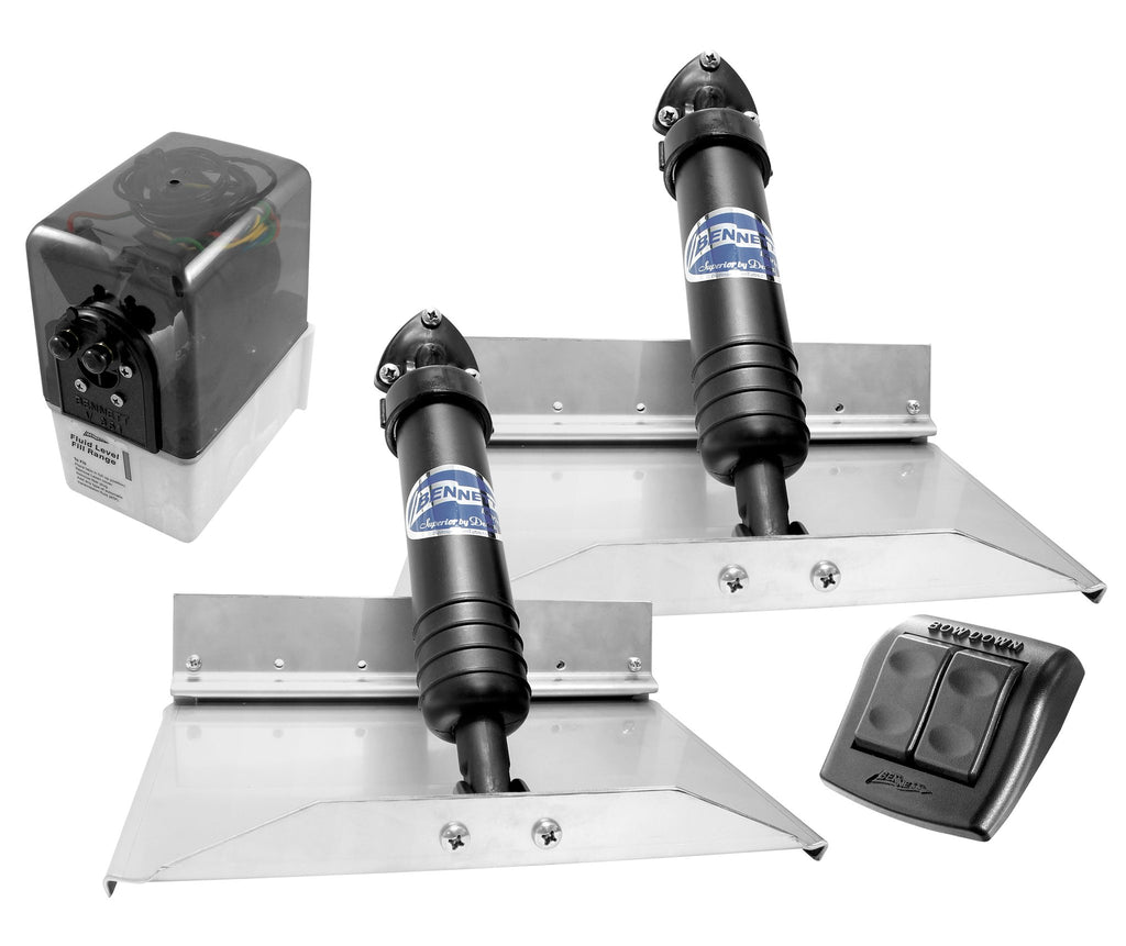 Bennett Trim Tab Kit 12" x 9" w/Euro Rocker Switch
