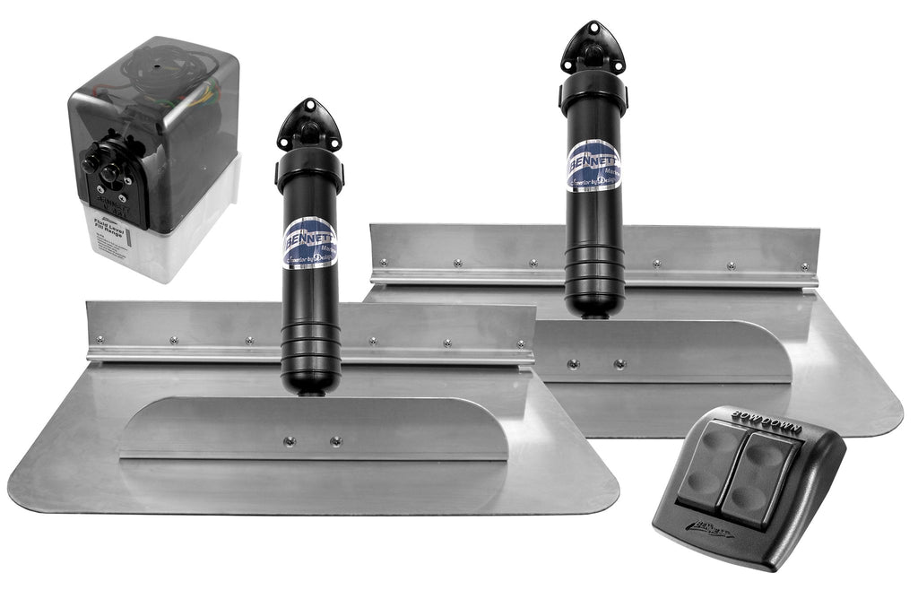 Bennett Trim Tab Kit 18" x 12" w/Euro Rocker Switch