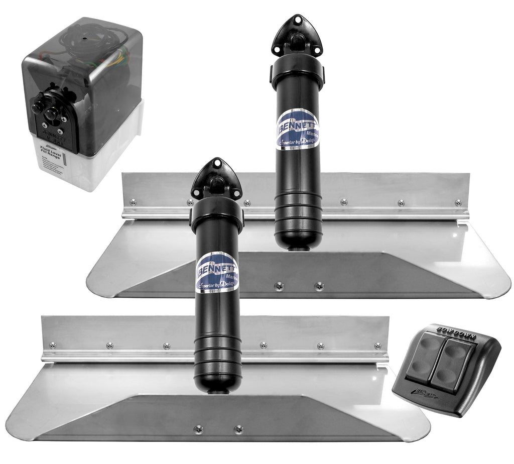 Bennett Trim Tab Kit 18" x 9" w/Euro Rocker Switch