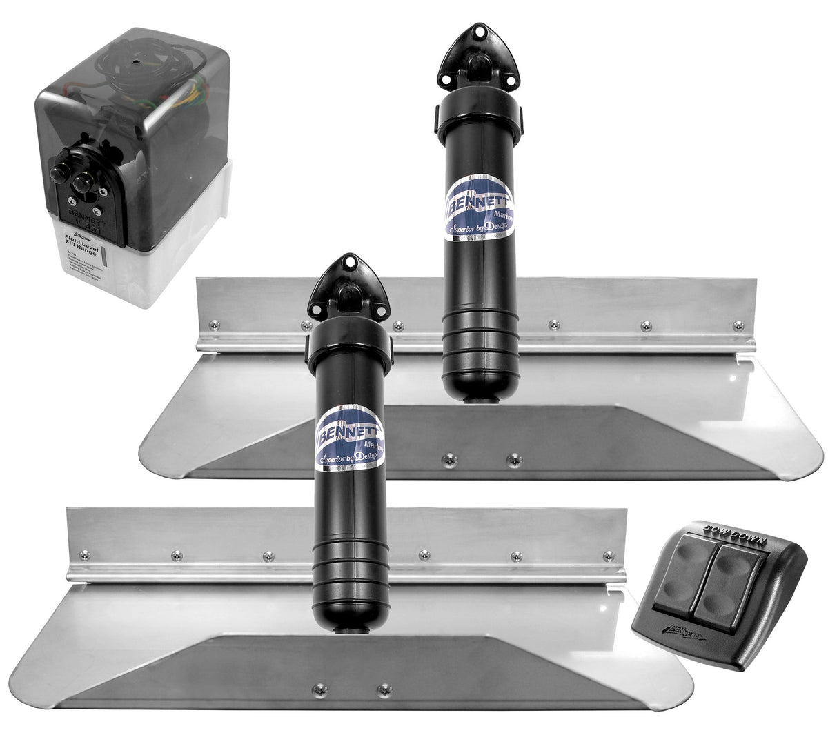 Bennett Trim Tab Kit 18" x 9" w/Euro Rocker Switch
