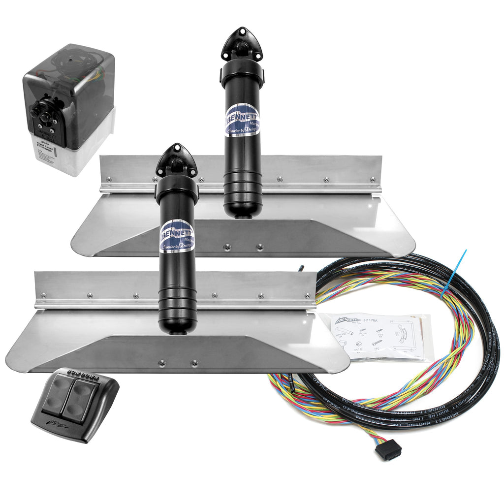 Bennett Trim Tab Kit 18" x 9" w/Euro Rocker Switch