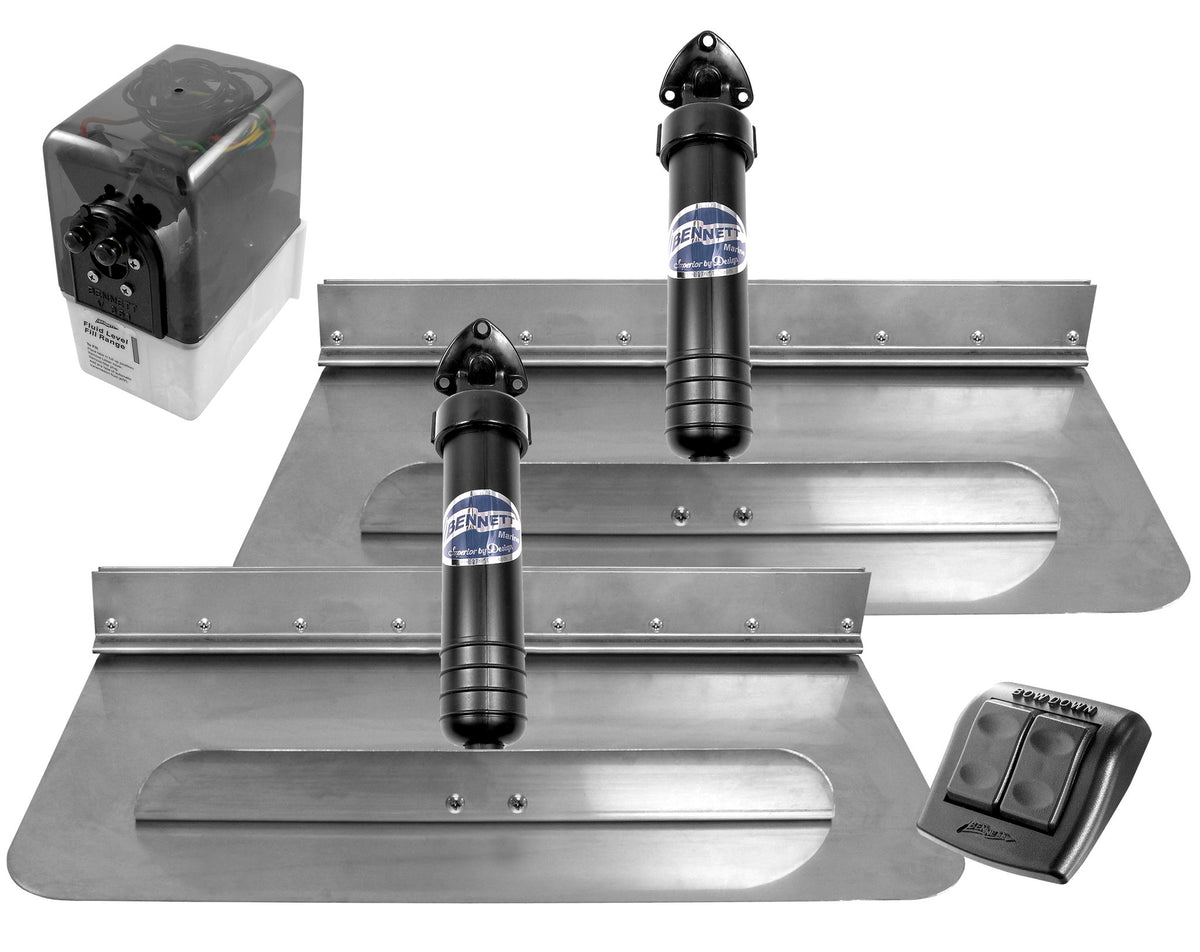 Bennett Trim Tab Kit 24" x 12" w/Euro Rocker Switch