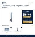 Cisco (2) 6' Track & (4) Rod Holder Bundle