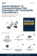 Cannon Optimum™ 10 Tournament Series 2 Pak Downrigger & 36" Track Bundle w/Accessories 2