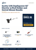 Scotty 1106 Depthpower 60" Electric w/Rod Holder and Swivel Mount Bundle