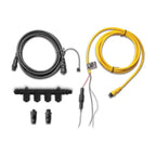 Garmin NMEA 2000 4-Port Backbone Kit with T-connector, backbone cable, power cable, and terminator connectors