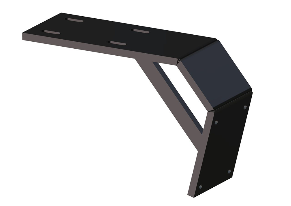 Power-Pole Deck Mount - 8" Aft - 6" Drop