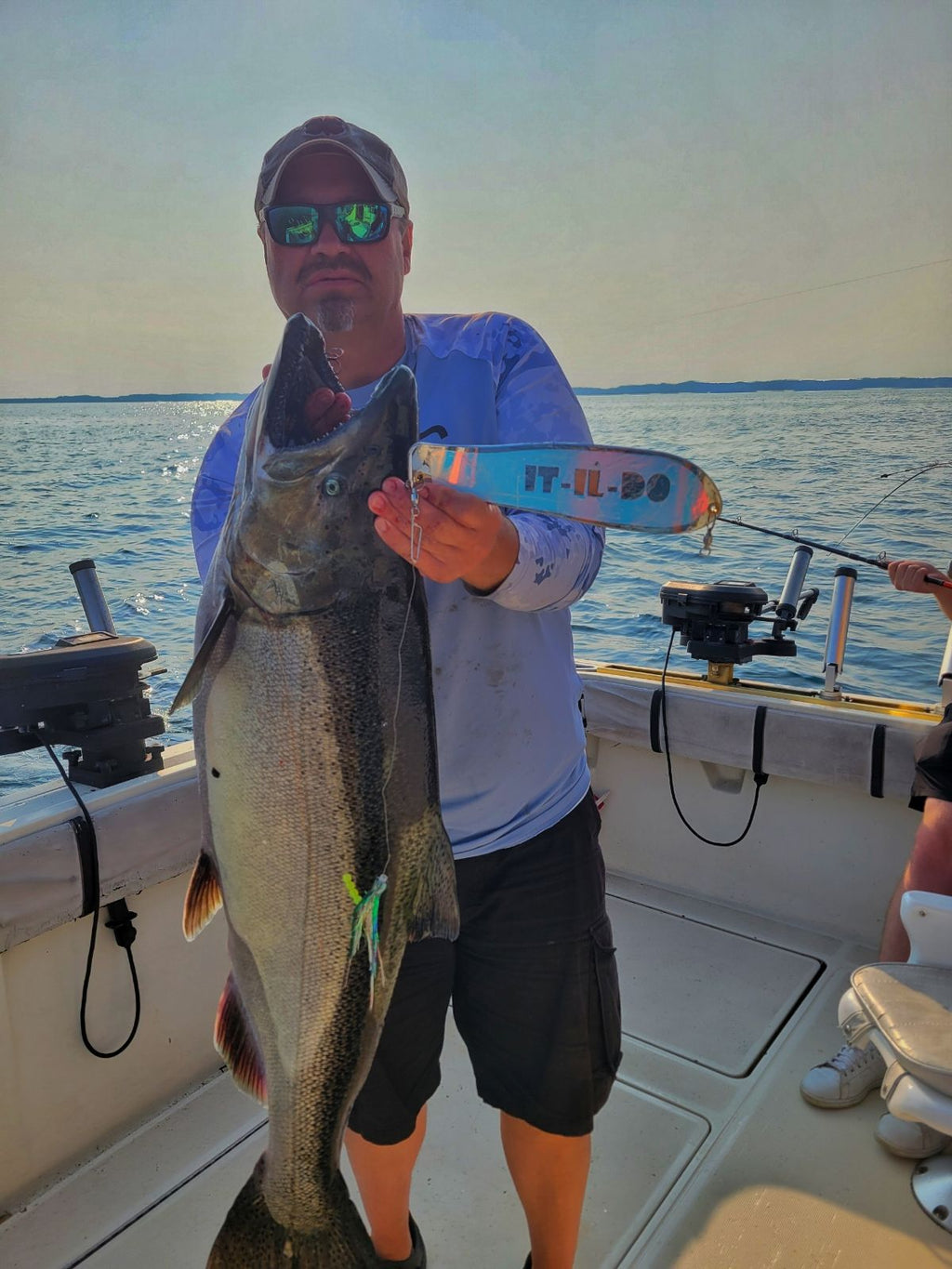 Ice Strong Outdoors - 12" Chrome JUDY or PERSONALIZED Dual Fin Fishblade!