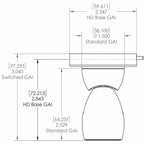 Lumitec GAI2 White Dimming/Red & Blue Non-Dimming Heavy Duty Base