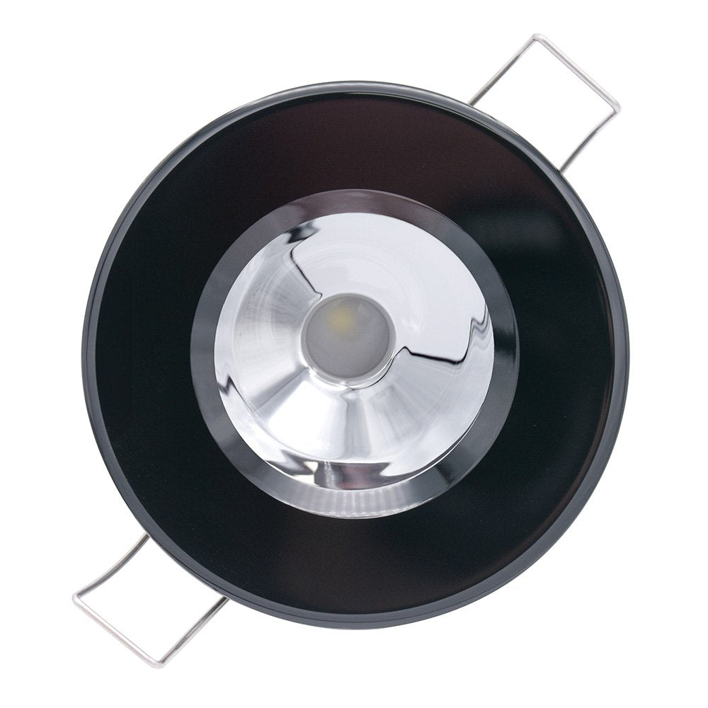 Lumitec Illusion Flush Mount LED Down Light - Spectrum RGBW - Cool White - Black Housing