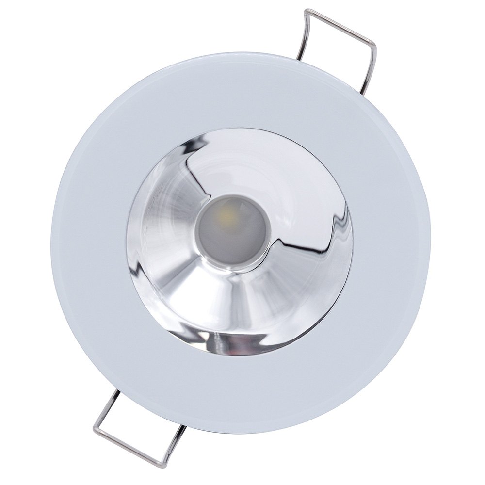 Lumitec Illusion Flush Mount LED Down Light - Spectrum RGBW - Warm White - White Housing