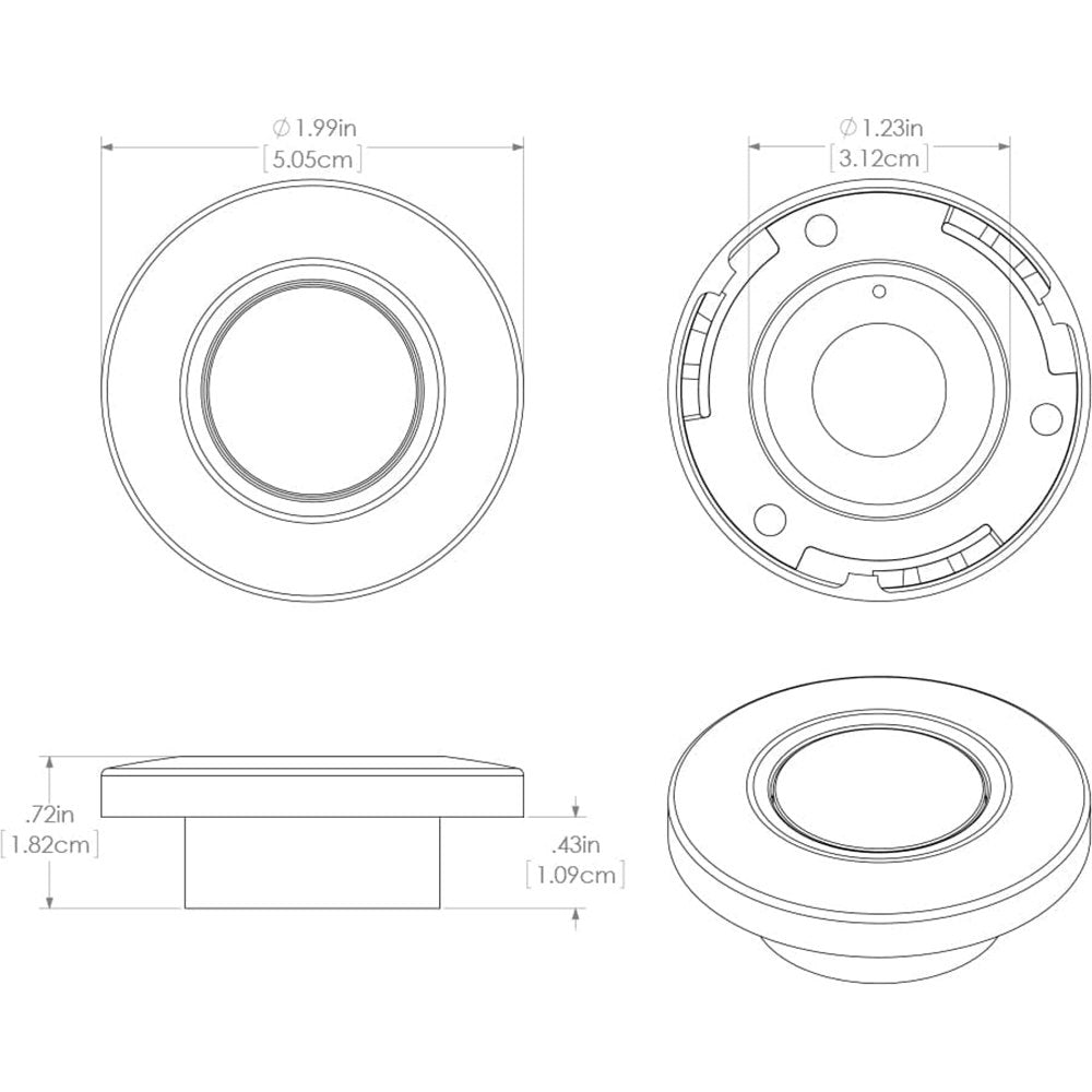 Lumitec Orbit - Flush Mount Down Light - Brushed Finish