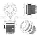 Lumitec SeaBlaze Typhoon Underwater Bronze Thru-Hull LED Light