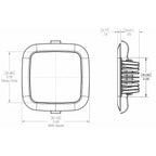 Lumitec Square Mirage Down Light - Spectrum RGBW Dimming