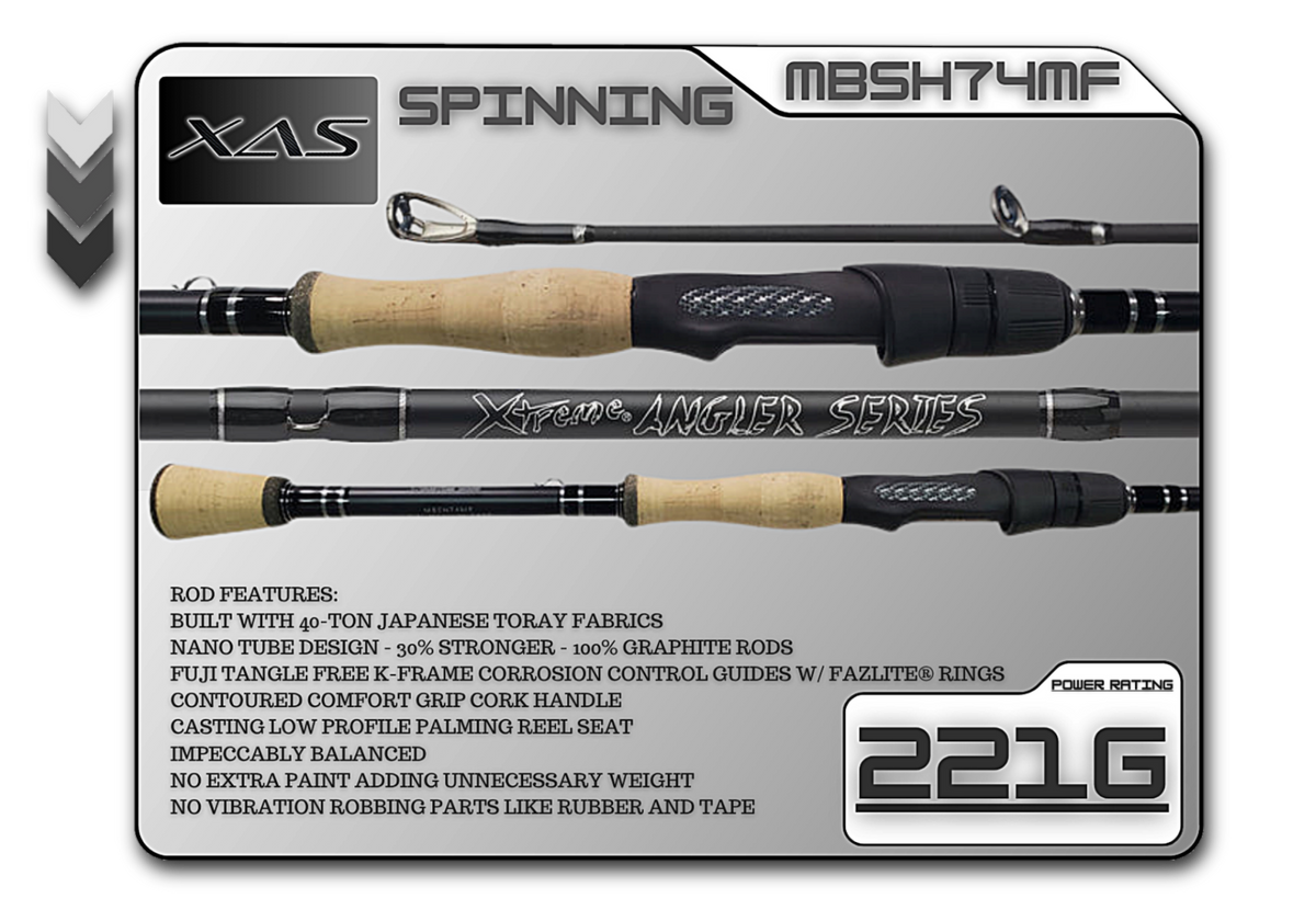 MBSH74MF 7'4" Medium Fast **CORK** - Legacy Brand Logo