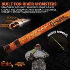 Orange Dragon Fire Spinning Glow Rod