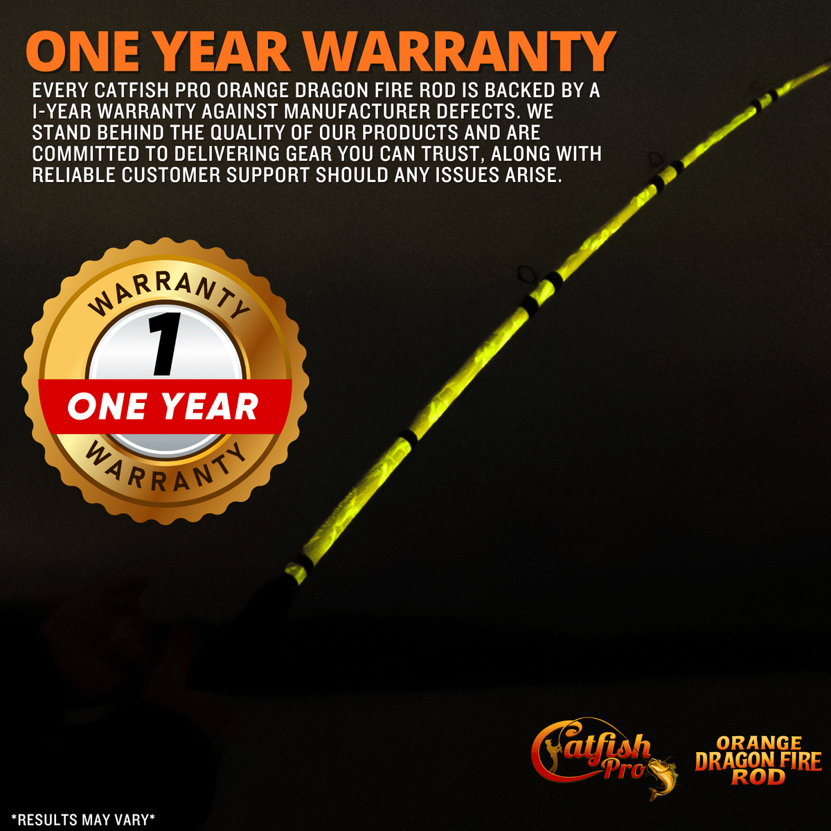 Orange Dragon Fire Spinning Glow Rod
