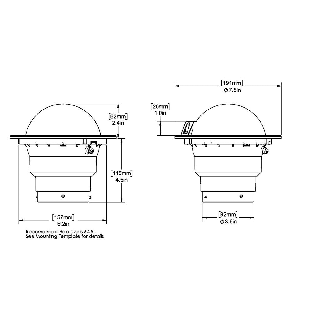 Ritchie FB-500 Globemaster Compass - Flush Mount - Black - 12V - 5 Degree Card