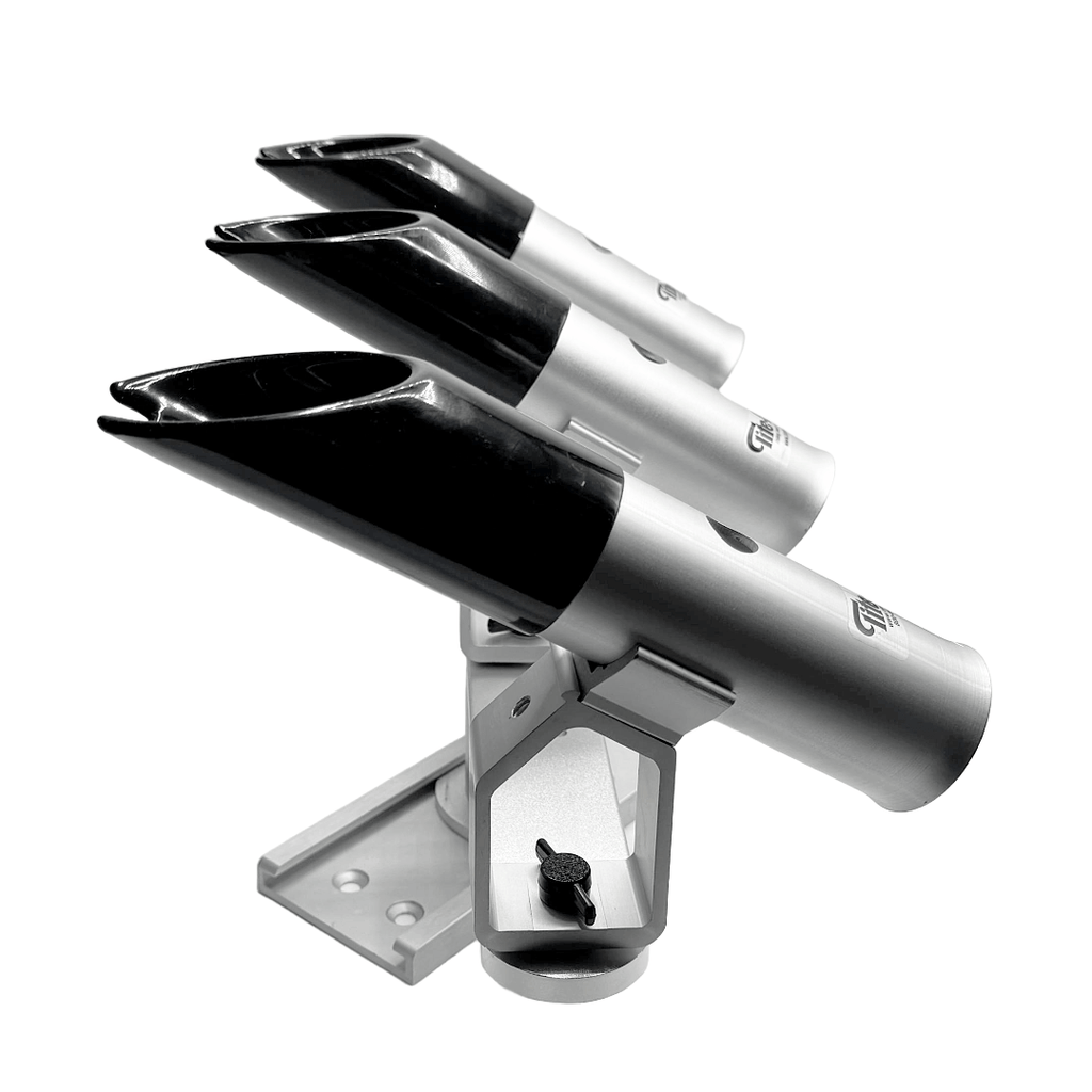 Triple Deck Mount w/ True Set Rod Holders