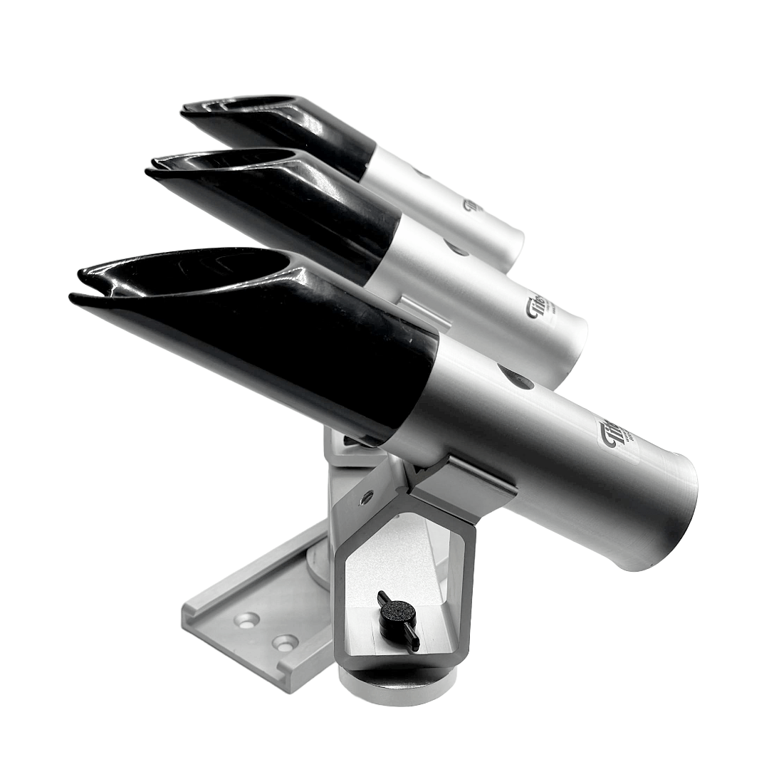 Triple Deck Mount w/ True Set Rod Holders