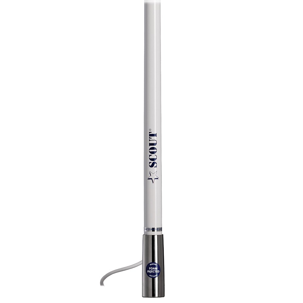 Scout Titan Series 4' White AM/FM Antenna Fiberglass