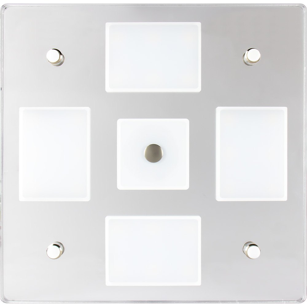 Sea-Dog Square LED Mirror Light w/On/Off Dimmer - White & Blue