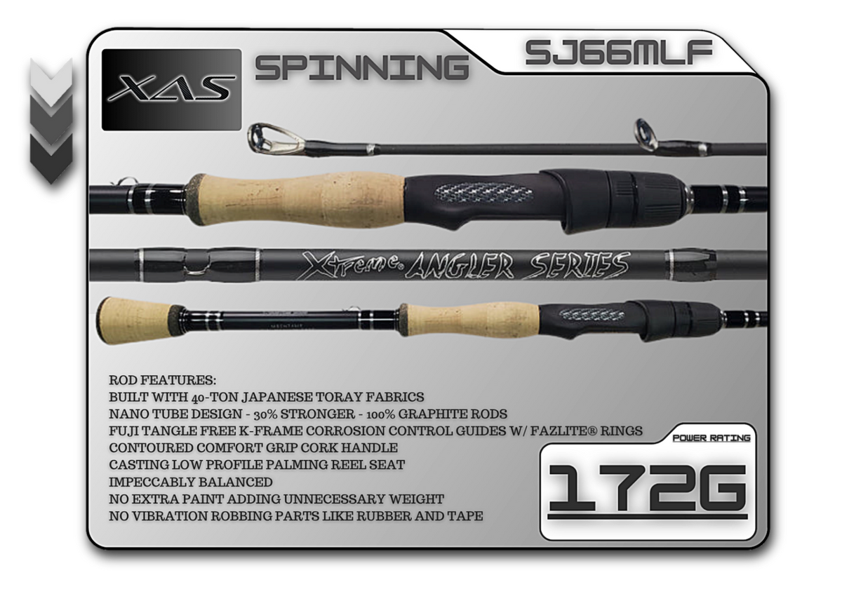SJ66MLF 6'6" Medium-Light Fast - Legacy Brand Logo
