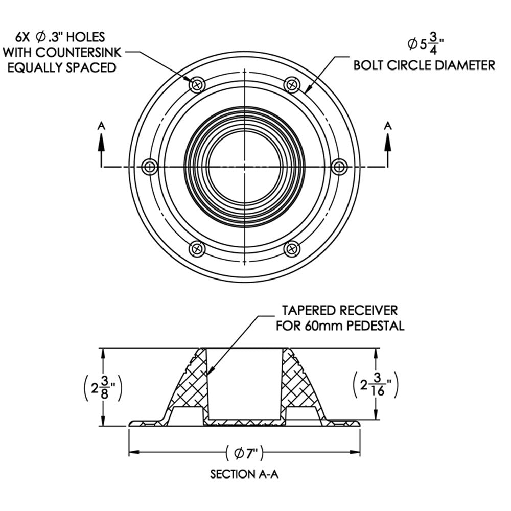 TACO Table Support - Surface Mount