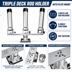 Triple Deck Mount w/ Multi-Lok Rod Holders