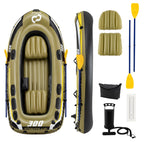 3-Person Inflatable Fishing Boat with Oars and Pump